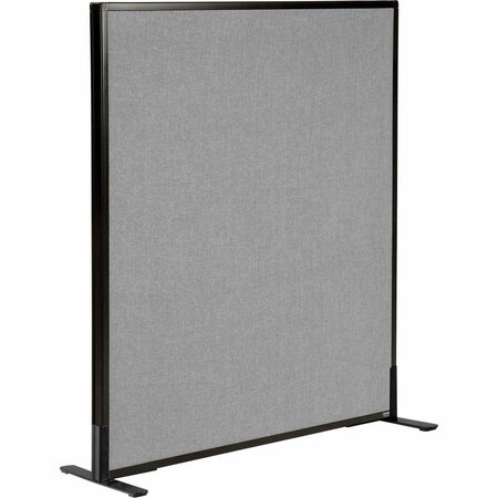 INTERION BY GLOBAL INDUSTRIAL Interion Freestanding Office Partition Panel, 36-1/4inW x 42inH, Gray 240224FGY